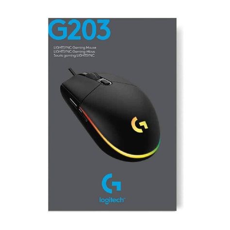 Mouse Gamer Logitech G203 Lightsync Negro-5