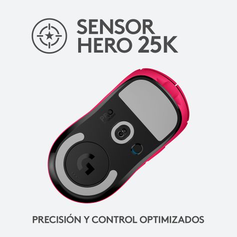 Mouse gamer Logitech Pro X Superlight Magenta Hero 25k-4