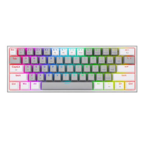 Teclado Redragon Fizz Pro K616 Gris y Blanco RGB-0