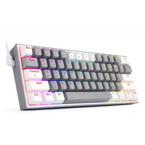 Teclado Redragon Fizz Pro K616 Gris y Blanco RGB-1