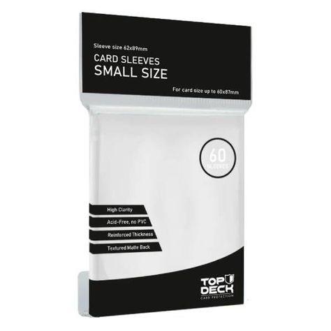Protector de cartas tamaño Small Top Deck Blanco (62x89)-0
