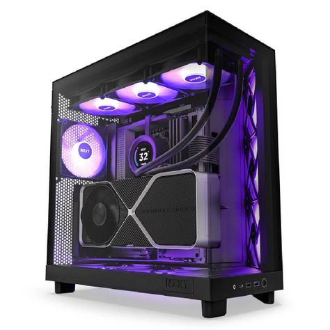 Gabinete NZXT H6 Flow RGB ATX Dual-Chamber Negro-0