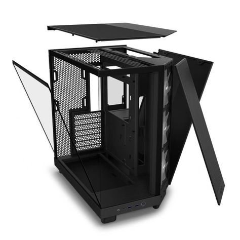 Gabinete NZXT H6 Flow RGB ATX Dual-Chamber Negro-4