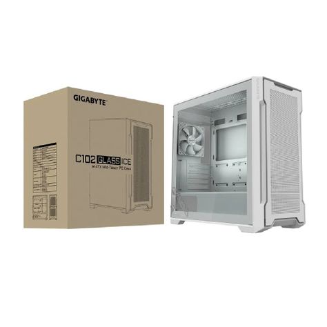 Gabinete Gigabyte C102 GLASS ICE Mid-Tower Case Blanco-3