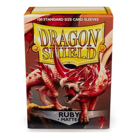 Dragon Shield Sleeves: Standard- Matte Ruby (100 ct.)-0