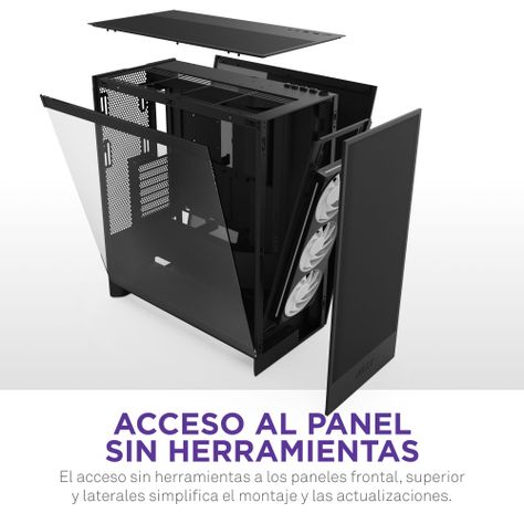 Gabinete NZXT H7 Flow (2024) Mid-Tower Case Negro-7