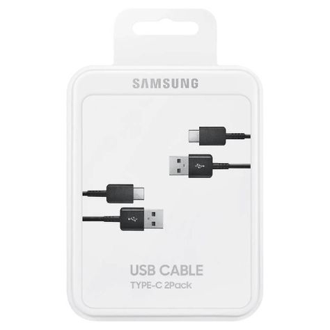 Pack 2 Cables Tipo C Samsung Negro-0