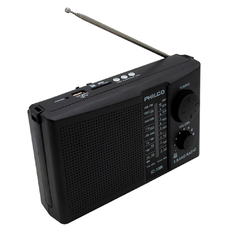 Radio PHILCO IC 18-R Multibanda Recargable AM FM SW-0
