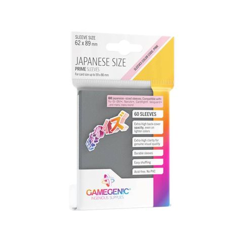 Protectores Prime Gamegenic - Dark Gray (62 x 89 mm) (60ct)-0