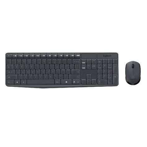 Teclado y Mouse Logitech MK235 Negro Antiderrame-0