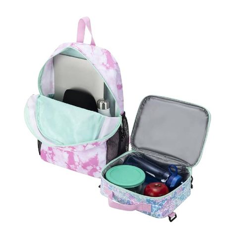 Mochila/Bolso Champion Floral Azul y Rosa-2