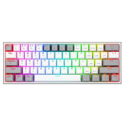 Teclado Redragon Fizz Pro K616 Blanco y Gris RGB SW RED-0