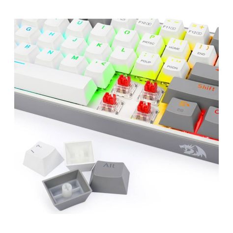 Teclado Redragon Fizz Pro K616 Blanco y Gris RGB SW RED-2