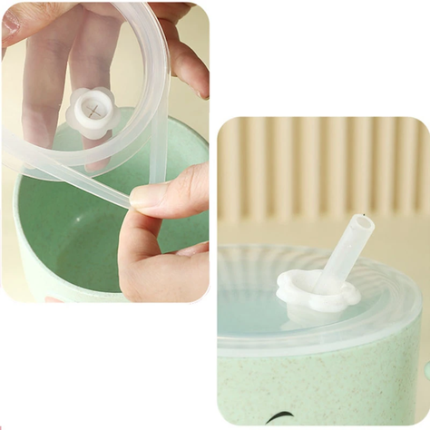 Vaso para Niños Diseño Elefante Antiderrames Celeste-2