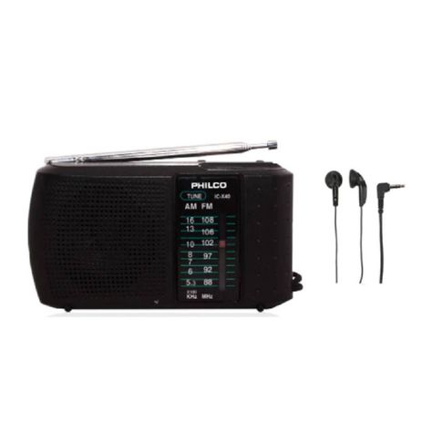 RADIO PORTATIL PHILCO ICX-40 C/AUDIFONO-2