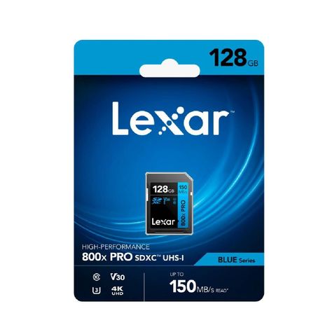 Tarjeta de Memoria Lexar 128 gb 800xPRO SDXC-UHS-I V30-1
