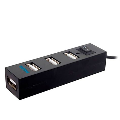 HUB 4 Puertos Negro USB 2.0 Philco-0