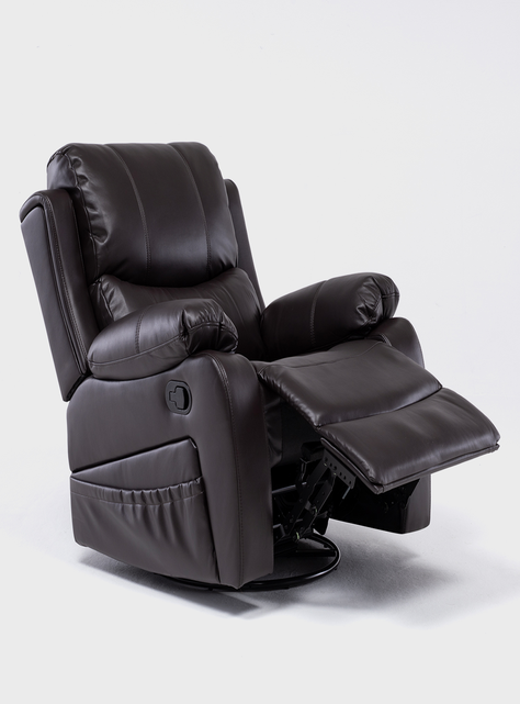 BERGER RECLINABLE PRO BROWN CON VIBROMASAJE 8 PUNTOS + CONTROL REMOTO + CALEFACCION + MECEDOR-4