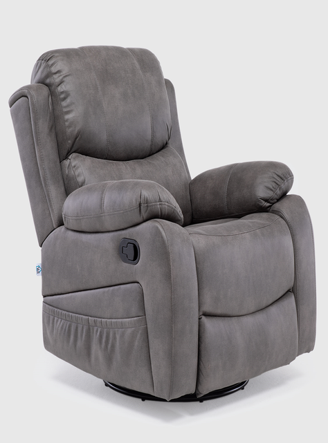 BERGER RECLINABLE PRO GREY CON VIBROMASAJE 8 PUNTOS + CONTROL REMOTO + CALEFACCION + MECEDOR-3