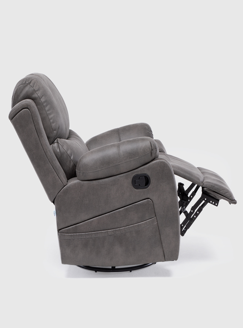 BERGER RECLINABLE PRO GREY CON VIBROMASAJE 8 PUNTOS + CONTROL REMOTO + CALEFACCION + MECEDOR-4