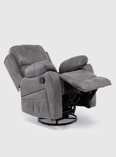 BERGER RECLINABLE PRO GREY CON VIBROMASAJE 8 PUNTOS + CONTROL REMOTO + CALEFACCION + MECEDOR-5