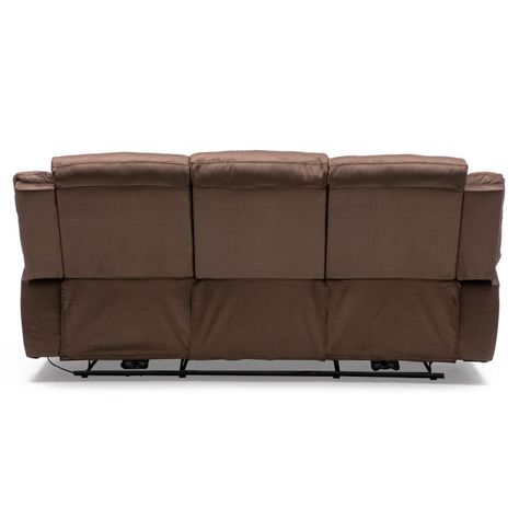 Sillon 3 cuerpos brown reclinable electrico + usb -6