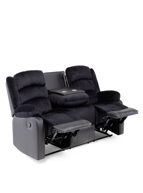 SOFA RECLINABLE CON POSAVASOS BLACK VENOM-4