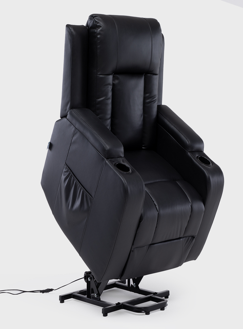 BERGER STAND UP BLACK CON VIBROMASAJE 8 PUNTOS + CONTROL REMOTO + CALEFACCION-0