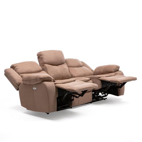 Sillon 3 cuerpos mocha reclinable electrico + usb -4