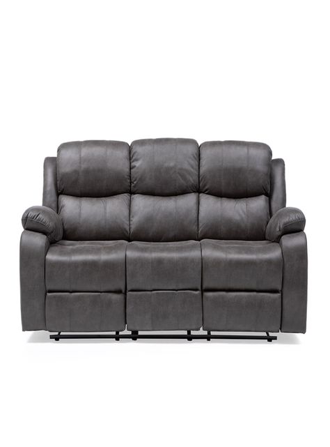 SOFA RECLINABLE CON POSAVASOS 3 CUERPOS ISABEL GREY-3