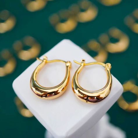 AROS ARGOLLAS BOTE ORO AMARILLO 18K INFLADO-2