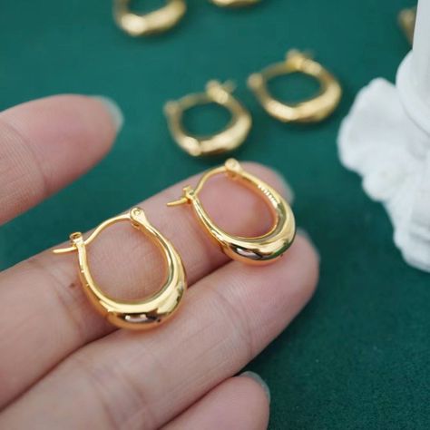 AROS ARGOLLAS BOTE ORO AMARILLO 18K INFLADO-3
