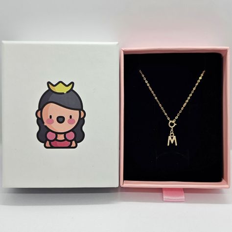 Cadena Eslabones Oro Amarillo 18k Charm Letras Inicial M Full Diamante-3