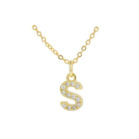 Collar Baño Oro 18k Letra Inicial Brillitos S-2