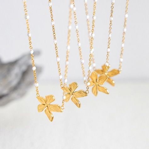 Collar Baño Oro 18k Flor-1
