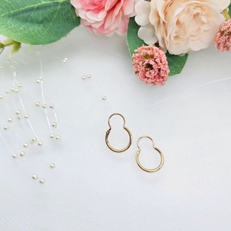 Aros Argolla Gancho Oro 18k Nacional 14x20mm-1