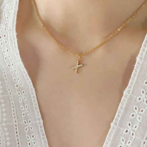 Collar Baño Oro 18k Letra Inicial Brillitos X-3