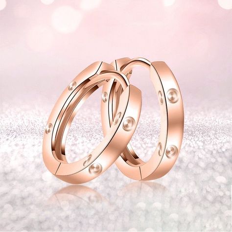 AROS ARGOLLAS DISEÑO ORO ROSADO 18K-1