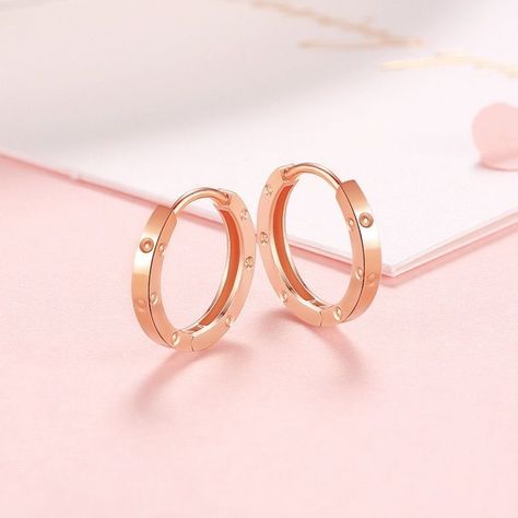 AROS ARGOLLAS DISEÑO ORO ROSADO 18K-2