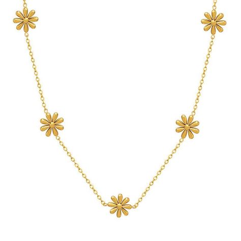 Collar Baño Oro 18k Margaritas-0