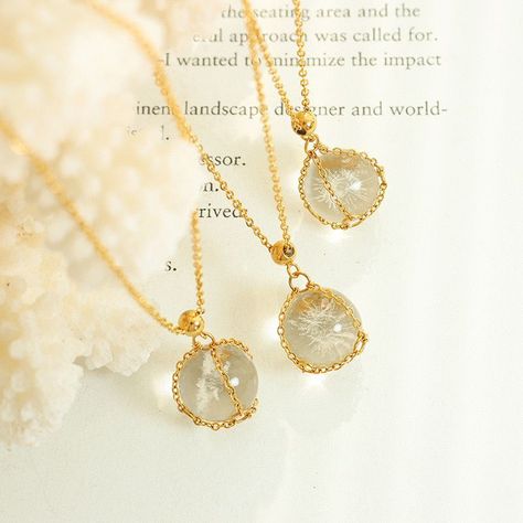 Collar Baño Oro Amarillo 18k Cristal Mágico-3
