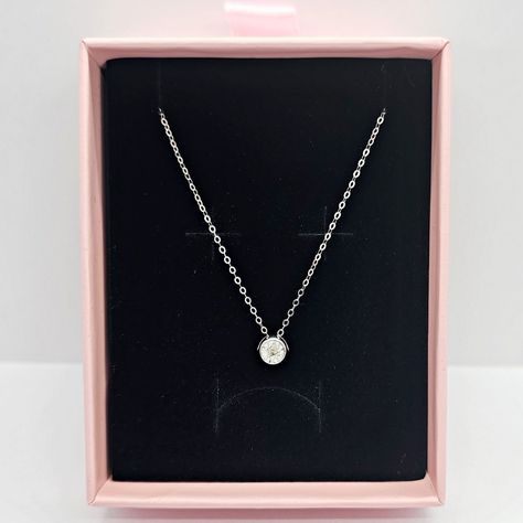 CADENA ESLABONES ORO BLANCO 18K COLGANTE PUNTO DE LUZ DIAMANTE 2P-2