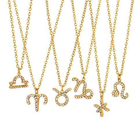Collar Baño Oro 18k Signo Zodiaco Virgo-0
