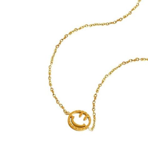 Collar Baño De Oro Amarillo 18k Smile-0