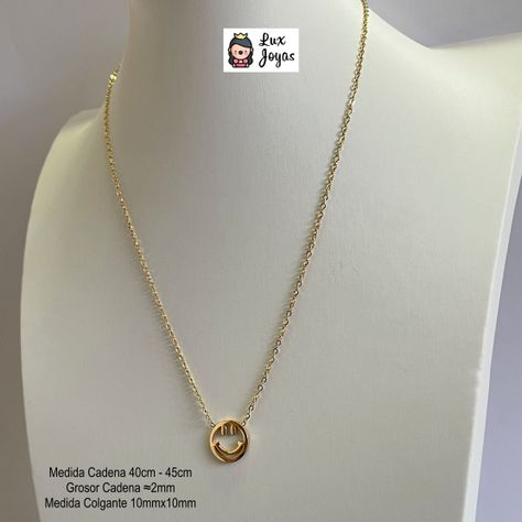 Collar Baño De Oro Amarillo 18k Smile-3