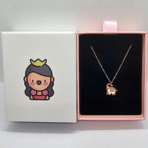 CADENA ESLABONES ORO ROSADO 18K COLGANTE ELEFANTE NÁCAR DIAMANTE 1P 18K-6