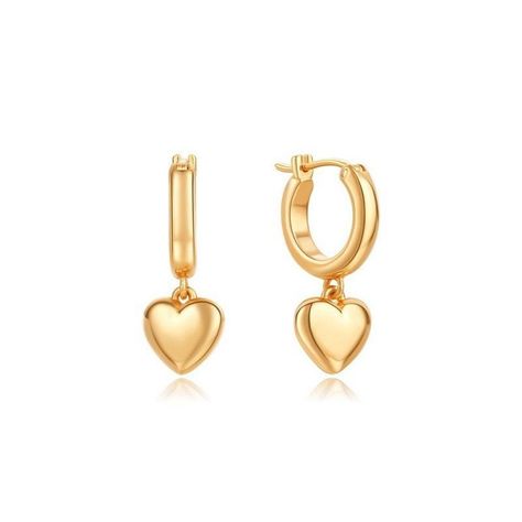 AROS ARGOLLAS CORAZÓN INFLADO ORO AMARILLO 18K-0