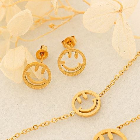 Aros Baño Oro Amarillo 18k Pegados Smile-1