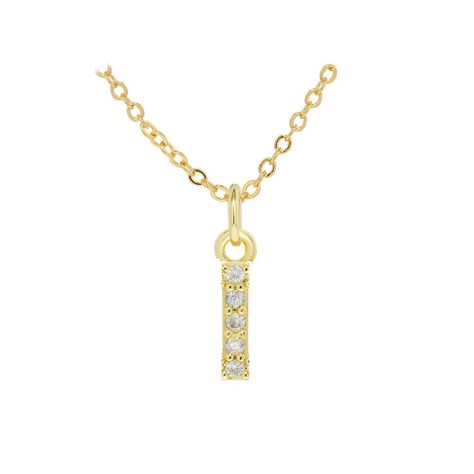 Collar Baño Oro 18k Letra Inicial Brillitos I-2