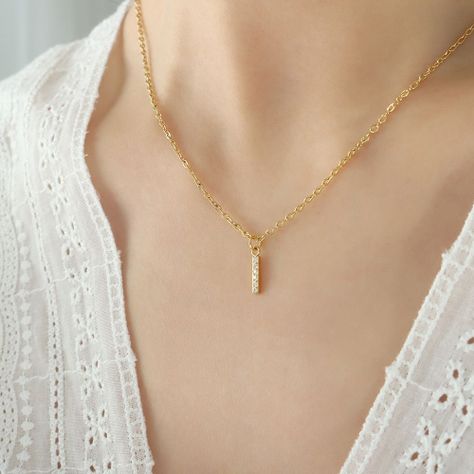 Collar Baño Oro 18k Letra Inicial Brillitos I-3